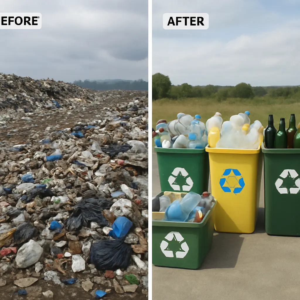 Conveyor system processing recycled cardboard